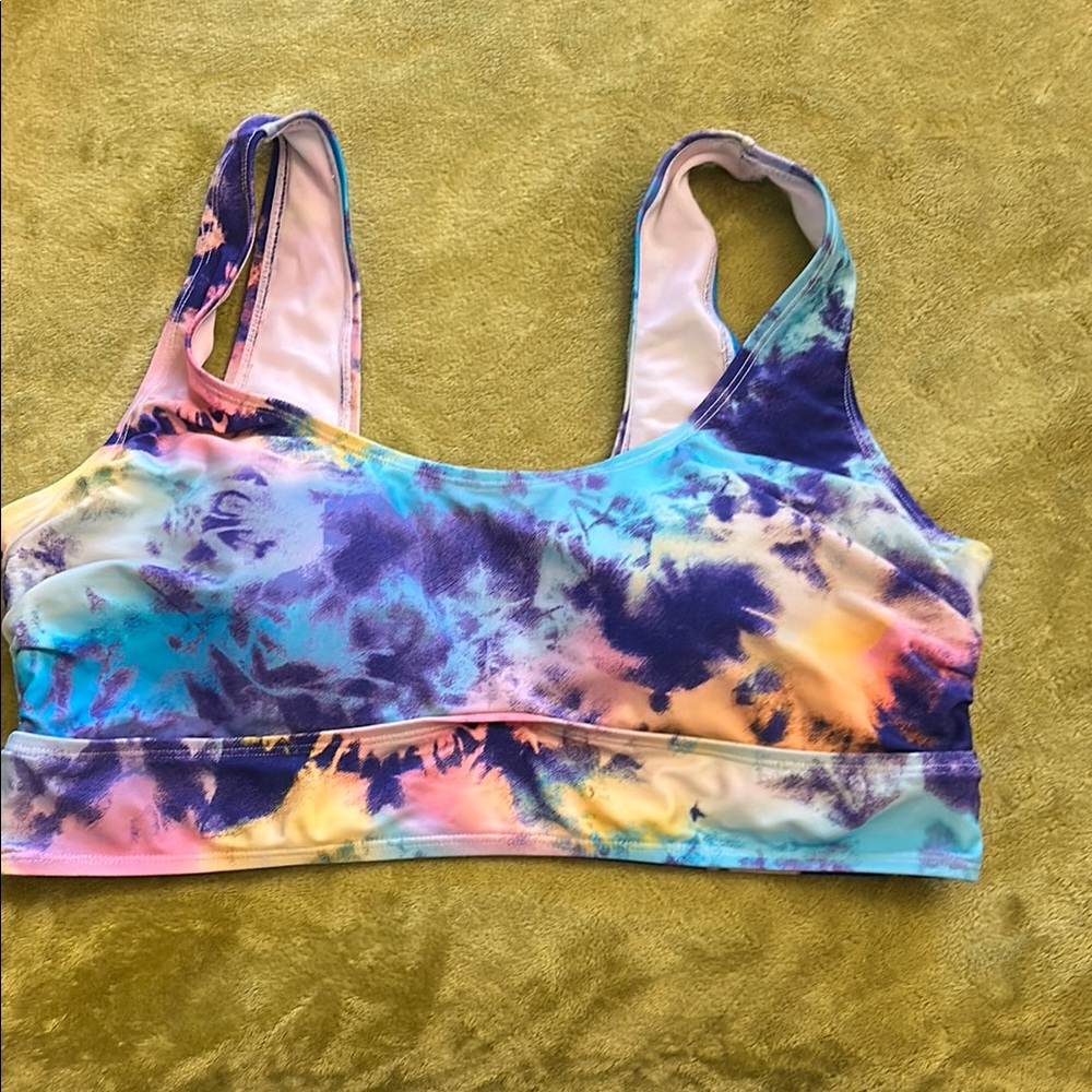 Colorful Tie-Dye Swim Top